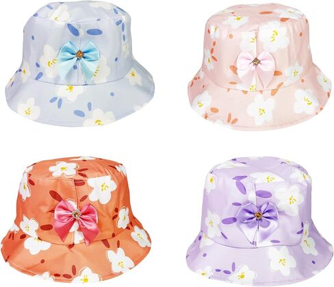 Baby Girls Sun Hat Toddler 2-4T UPF 50+ Cute Summer Beach Protective Adjustable Bucket Cap in Saudi Arabia