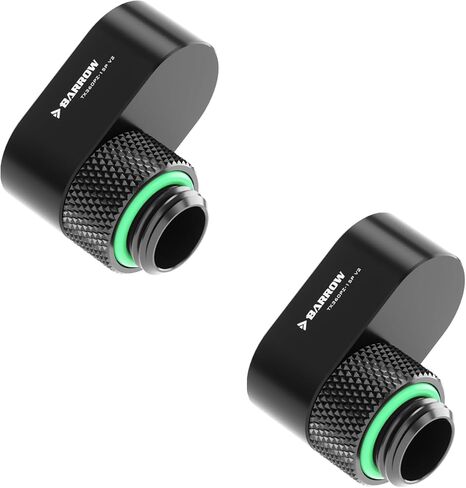 Barrow 2Pcs G1/4" 360° Rotation Offset Fitting, Offset 15mm Male to Famale Connector, 360 Degree Rotary Offset Adapter, Multi-Link Adapter Fittings for PC Water Cooling System (POM,Black) in Saudi Arabia