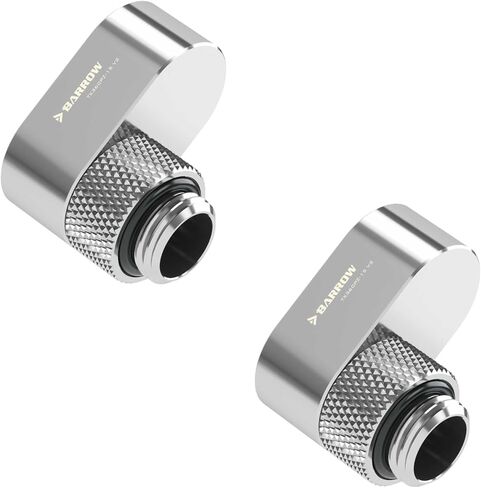 Barrow 2Pcs G1/4" 360° Rotation Offset Fitting, Offset 15mm Male to Famale Connector, 360 Degree Rotary Offset Adapter, Multi-Link Adapter Fittings for PC Water Cooling System (POM,Black) in Saudi Arabia
