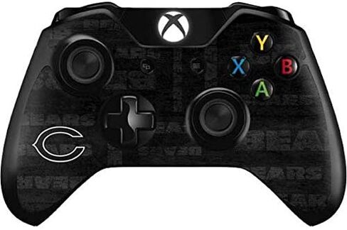 ملصق Skinit المخصص للألعاب متوافق مع وحدة تحكم Xbox One - تصميم باللونين الأبيض والأسود مرخص رسميًا من NFL Chicago Bears in Kuwait