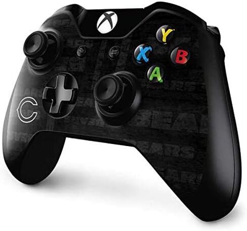 ملصق Skinit المخصص للألعاب متوافق مع وحدة تحكم Xbox One - تصميم باللونين الأبيض والأسود مرخص رسميًا من NFL Chicago Bears in Kuwait