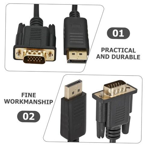 منفذ عرض إلى كابل VGA موصلات مطلية بالذهب سلك نقل فيديو عالي الوضوح لشاشات العرض المتوافقة مع أجهزة VGA in Saudi Arabia