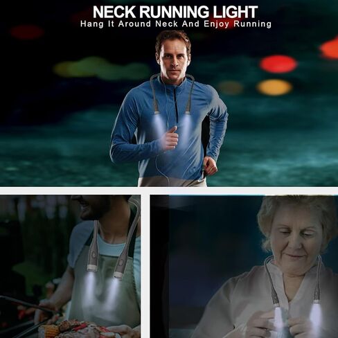 مصباح رقبة LED قابل للتعديل، مريح للارتداء، نسيج ABS مناسب لعشاق الكتب، المتحمسين للحرف اليدوية، الركض الليلي، ضوء رقبة LED قابل لإعادة الشحن للقراءة in Kuwait