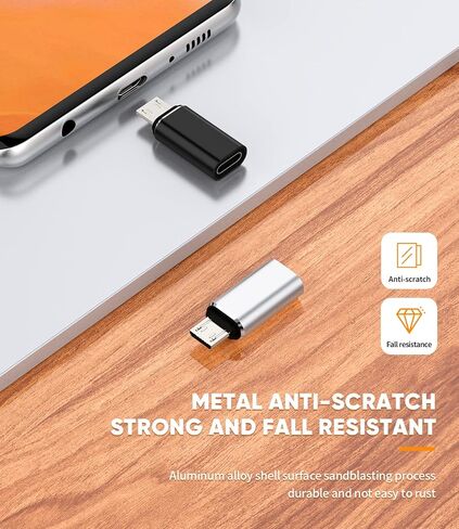 محول USB C أنثى إلى Micro USB ذكر (3 حزم) كابل محول شاحن كابل من النوع C موصل مزامنة بيانات Android متوافق مع Samsung Galaxy S7 Active S6 Edge A02s Nexus لسلك شحن iPad Thunderbolt in Kuwait