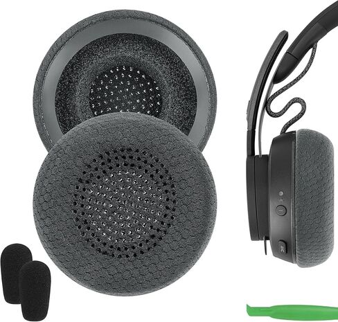 وسائد أذن بديلة من نسيج شبكي مريح من Geekria لمنطقة Logitech اللاسلكية، المنطقة 900 (لا تناسب المنطقة السلكية/ 750/ اللاسلكية 2) سماعات الرأس، وسائد الأذن (تيتانيوم) in Saudi Arabia