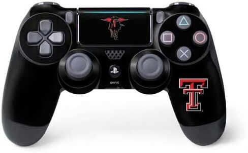 غلاف Skinit المخصص للألعاب متوافق مع وحدة تحكم PS4 Pro/Slim - تصميم Red Raiders المرخص رسميًا من جامعة Texas Tech in Kuwait