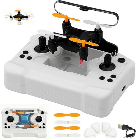 Mini Drone with Easy Stunt Flights & 360° Tricks - Perfect Beginner-Friendly Flyer with Fancy LED Altitude Hold Headless Mode Propeller Protection for Indoor Outdoor Mini Quadcopter (Blue) in Saudi Arabia