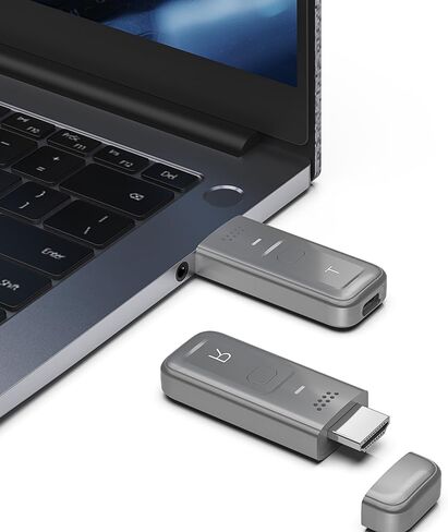 جهاز إرسال واستقبال HDMI لاسلكي 4K، 2.4G/5G التوصيل والتشغيل طقم موسع HDMI لاسلكي محمول لبث الفيديو والصوت للشاشة من الكمبيوتر المحمول/الكمبيوتر الشخصي/صندوق التلفزيون/جهاز العرض in Saudi Arabia