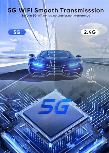 جهاز إرسال واستقبال HDMI لاسلكي 4K، 2.4G/5G التوصيل والتشغيل طقم موسع HDMI لاسلكي محمول لبث الفيديو والصوت للشاشة من الكمبيوتر المحمول/الكمبيوتر الشخصي/صندوق التلفزيون/جهاز العرض in Saudi Arabia
