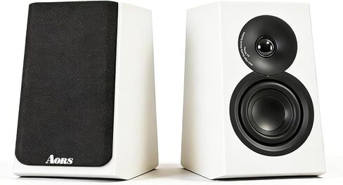 Active Bookshelf Speakers for TV & Desktop – Powered Stereo Bluetooth 5.3 Speaker with Optical & RCA Inputs, Subwoofer Output, Modern Wooden Design(AS-42 White) in Saudi Arabia