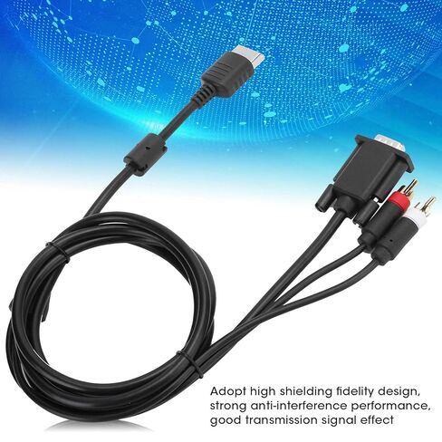 كابل VGA عالي الوضوح كابل VGA للتيار المستمر مع مخرج ستيريو بحلقة مغناطيسية 1.8 متر/5.9 قدم 4N الأكسجين يتحمل النحاس الناعم المرن in Kuwait