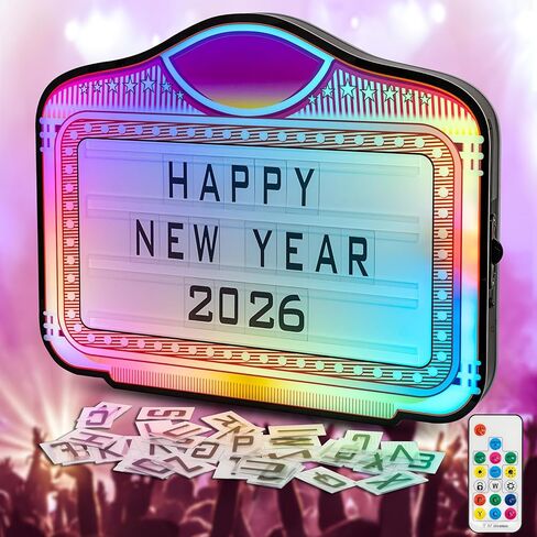 مقدم زجاجة بأحرف LED، علامة خدمة زجاجة VIP، صندوق إضاءة محمول مع تغيير اللون للملهى الليلي، البار، الحفلات، أعياد الميلاد والزفاف - إطار أكريليك مع 4 مجموعات من الحروف ومجموعة رقمين in Kuwait