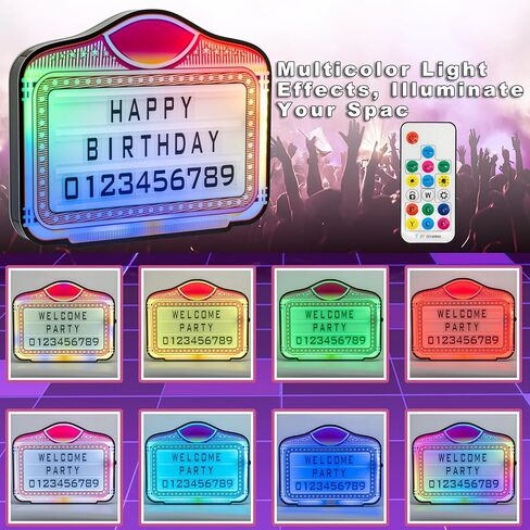 مقدم زجاجة بأحرف LED، علامة خدمة زجاجة VIP، صندوق إضاءة محمول مع تغيير اللون للملهى الليلي، البار، الحفلات، أعياد الميلاد والزفاف - إطار أكريليك مع 4 مجموعات من الحروف ومجموعة رقمين in Kuwait