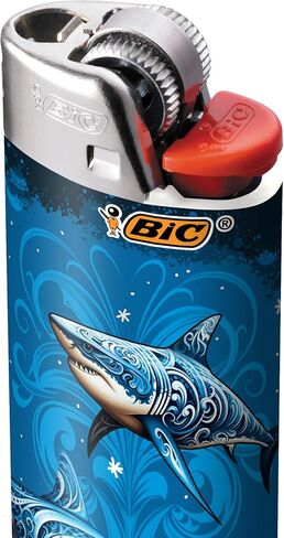 BIC Maxi Pocket Lighter, Special Edition Tattoos Collection, Assorted Unique Lighter Designs, 50 Count Tray of Lighters in Saudi Arabia