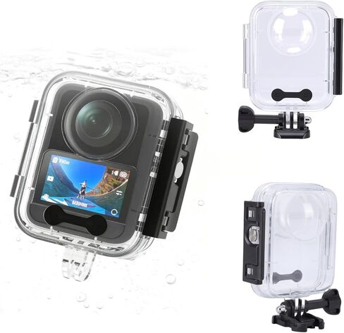 EBTOOLS حافظة غوص لكاميرا 360، 45M 147FT تحت الماء، حافظة مع دعامة سريعة التحرير، غطاء عدسة سيليكون، للغطس والغوص العميق in Kuwait