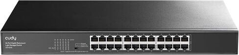 Cudy GS1024E 24 Port Light Smart Gigabit Switch، التوصيل والتشغيل، معدن قوي، منافذ محمية QoS، VLAN، IGMP LAG، علبة فولاذية قابلة للتركيب على الرف in Saudi Arabia