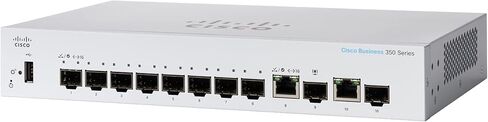 المحول المدار Cisco Business CBS350-8S-E-2G | 8 منافذ 1G SFP | 2x1G كومبو (CBS350-8S-E-2G-NA) (متجدد) in Kuwait