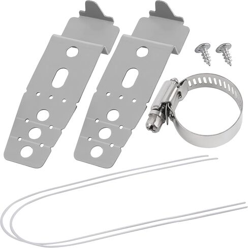 Lifetime 5001DD4001A Dishwasher Mounting Bracket by PartsBroz - Compatible LG - Replaces AP4438292 AH3525525 EA3525525 - Includes 2 Brackets, Hose Clamp, 2 Screws, 2 Wires - For Top and Side Mounting in Kuwait