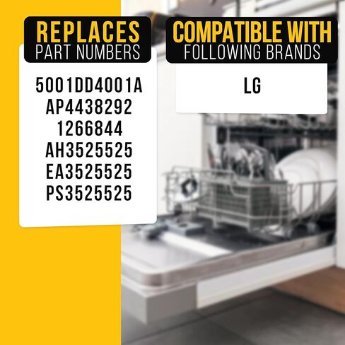 Lifetime 5001DD4001A Dishwasher Mounting Bracket by PartsBroz - Compatible LG - Replaces AP4438292 AH3525525 EA3525525 - Includes 2 Brackets, Hose Clamp, 2 Screws, 2 Wires - For Top and Side Mounting in Kuwait