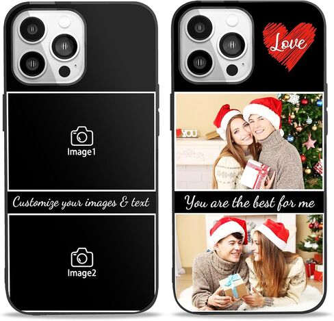Easycosy Personalized Picture Phone Cases for 17 16 15 11 12 13 14 Pro/Max/Mini XR X Xs Max Custom Multiple Photo iPhone Case for Friends Family Birthday Gifts Customized Full Protection TPU Cover in Saudi Arabia
