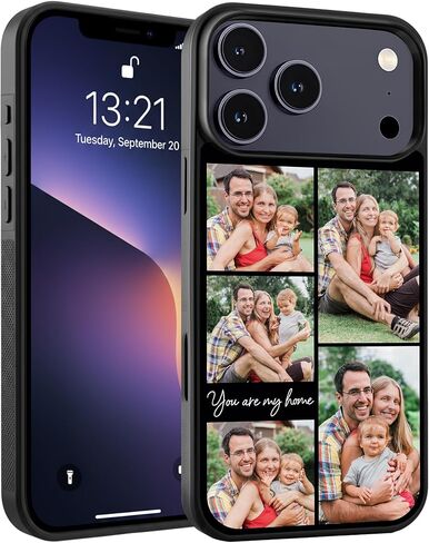 حافظات هاتف ذات صور شخصية من Easycosy لـ 17 16 15 11 12 13 14 Pro/Max/Mini XR X Xs Max مخصصة متعددة الصور حافظة iPhone للأصدقاء والعائلة وهدايا عيد الميلاد مخصصة للحماية الكاملة غطاء TPU in Kuwait