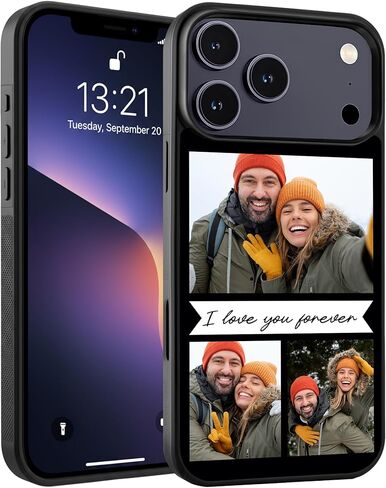حافظات هاتف ذات صور شخصية من Easycosy لـ 17 16 15 11 12 13 14 Pro/Max/Mini XR X Xs Max مخصصة متعددة الصور حافظة iPhone للأصدقاء والعائلة وهدايا عيد الميلاد مخصصة للحماية الكاملة غطاء TPU in Kuwait