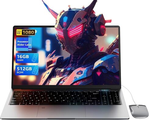 كمبيوتر محمول 15.6 بوصة - معالج N95 رباعي النواة (يصل إلى 3.4 جيجا هرتز) كمبيوتر محمول 16 جيجابايت DDR4 512 جيجابايت SSD، كمبيوتر محمول للأعمال يدعم معرف اللمس، واي فاي، BT4.2، HDMI، USB 3.0 in Kuwait