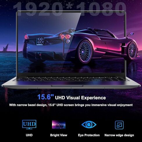 كمبيوتر محمول 15.6 بوصة - معالج N95 رباعي النواة (يصل إلى 3.4 جيجا هرتز) كمبيوتر محمول 16 جيجابايت DDR4 512 جيجابايت SSD، كمبيوتر محمول للأعمال يدعم معرف اللمس، واي فاي، BT4.2، HDMI، USB 3.0 in Kuwait