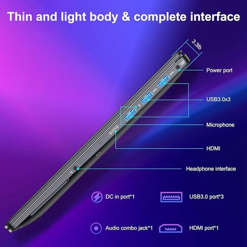 كمبيوتر محمول 15.6 بوصة - معالج N95 رباعي النواة (يصل إلى 3.4 جيجا هرتز) كمبيوتر محمول 16 جيجابايت DDR4 512 جيجابايت SSD، كمبيوتر محمول للأعمال يدعم معرف اللمس، واي فاي، BT4.2، HDMI، USB 3.0 in Kuwait