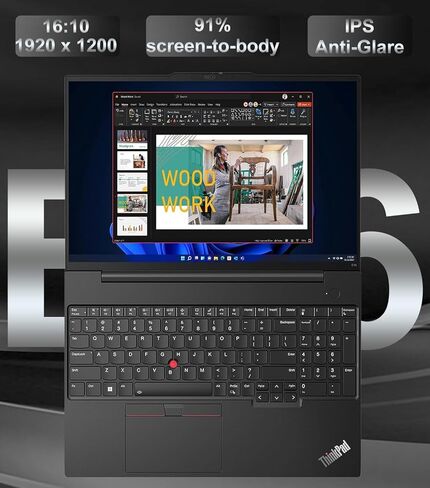 Lenovo ThinkPad E16 Business Laptop (16" FHD+ Display, AMD Ryzen 7 7730U (> Intel i7-1255U), 16GB RAM, 512GB SSD) Fingerprint, Backlit, FHD Webcam, Wi-Fi, Ethernet, Win 11 Pro w/ AI Copilot, Black in Saudi Arabia