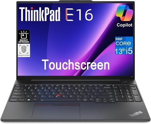 Lenovo ThinkPad E16 Business Laptop (16" FHD+ Display, AMD Ryzen 7 7730U (> Intel i7-1255U), 16GB RAM, 512GB SSD) Fingerprint, Backlit, FHD Webcam, Wi-Fi, Ethernet, Win 11 Pro w/ AI Copilot, Black in Kuwait