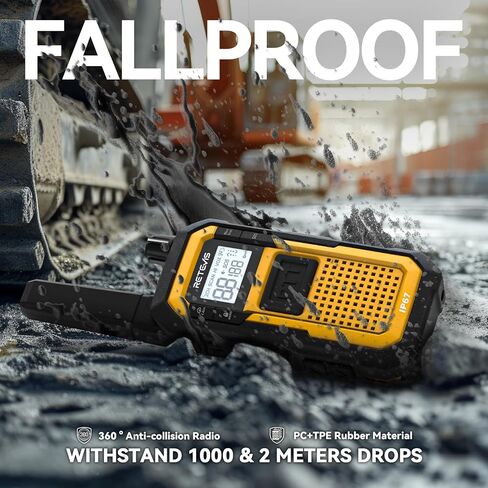 Retevis RB48 IP67 Waterproof & MIL-STD 810H Walkie Talkies(6 Pack) Bundle with Walkie-Talkie Earpiece(6 Pack), Shockproof-Heavy-Duty 2 Way Radio, 20hr Battery, Easily Operated with Gloves in Saudi Arabia