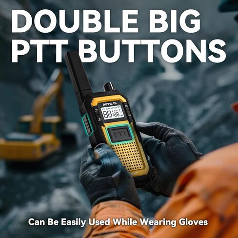 Retevis RB48 IP67 Waterproof & MIL-STD 810H Walkie Talkies(6 Pack) Bundle with Walkie-Talkie Earpiece(6 Pack), Shockproof-Heavy-Duty 2 Way Radio, 20hr Battery, Easily Operated with Gloves in Saudi Arabia