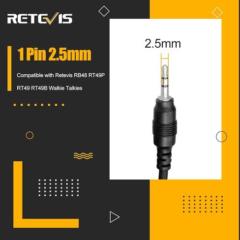 Retevis RB48 IP67 Waterproof & MIL-STD 810H Walkie Talkies(6 Pack) Bundle with Walkie-Talkie Earpiece(6 Pack), Shockproof-Heavy-Duty 2 Way Radio, 20hr Battery, Easily Operated with Gloves in Saudi Arabia