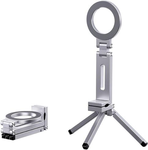Portable Magnetic Phone Holder, Foldable Design with 360° Rotation, Strong Suction Cup & Clip in Saudi Arabia