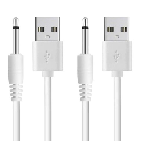 Chofit Replacement Charger Cord for Rabbit Vibrator Charger USB Durable Portable DC 2.5mm Charging Cable for Vibrating Wand Massager Toys Charger (White) in Saudi Arabia
