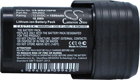 12.0V High-Performance Replacement Battery for Rockwell RK2513 RK2512K RS2111 RS2112 RK2516K RK2513K2 RK2510K RK2522K2 RS2113 RK2511K2 RK2511 RK2510 RS2114 RK2515K2 RK2510K2.1 with /1500mAh in Saudi Arabia