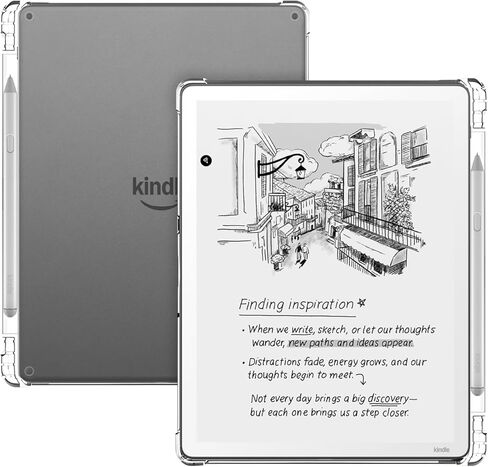 غطاء حماية لجهاز Kindle Scribe 2025 مقاس 11 بوصة، غطاء خلفي شفاف ناعم من مادة TPU لجهاز Kindle Scribe 2025 مع فتحة قلم، مقاوم للصدمات، مضاد للخدش، شفاف in Saudi Arabia