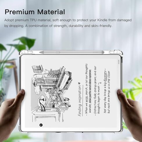 غطاء حماية لجهاز Kindle Scribe 2025 مقاس 11 بوصة، غطاء خلفي شفاف ناعم من مادة TPU لجهاز Kindle Scribe 2025 مع فتحة قلم، مقاوم للصدمات، مضاد للخدش، شفاف in Saudi Arabia
