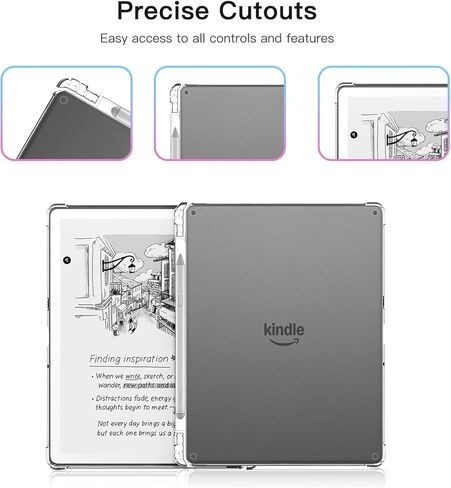 غطاء حماية لجهاز Kindle Scribe 2025 مقاس 11 بوصة، غطاء خلفي شفاف ناعم من مادة TPU لجهاز Kindle Scribe 2025 مع فتحة قلم، مقاوم للصدمات، مضاد للخدش، شفاف in Saudi Arabia