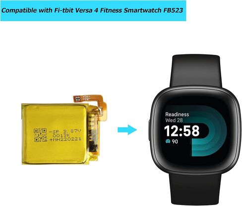 New LSS282024P Replacement Battery for Fitbit Versa 4 Fitness Smartwatch FB523 with Technical Toolkit in Kuwait