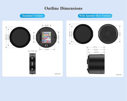 ESP32-S3 مع لوحة تطوير LCD مستديرة تعمل باللمس مقاس 1.85 بوصة، 360 × 360، تدعم Wi-Fi & BLE 5، خطاب AI، صندوق مكبر صوت ذكي، يدعم تفاعل الكلام AI والتحكم الصوتي دون اتصال بالإنترنت، مع مكبر صوت 8Ω 2W in Saudi Arabia