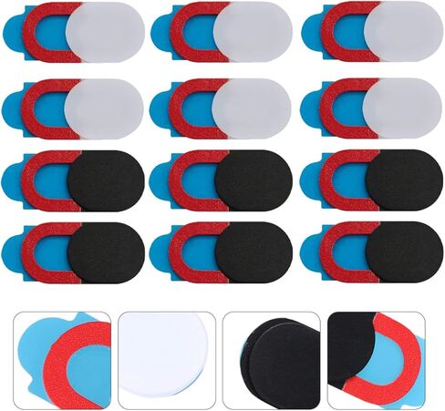 NUOBESTY 12Pcs Webcam Cover Privacy Protection for Phones Laptops and Tablets Easy to Carry Camera Covers Useful Accessory for Personal and Family Security in Saudi Arabia