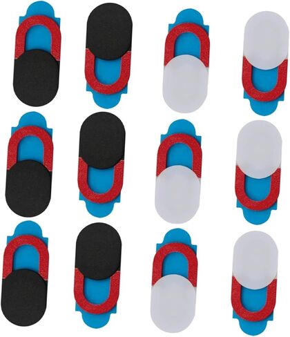 NUOBESTY 12pcs Webcam Covers Peeping Camera Protection Slide for Phones and Laptops Easy to Install Lightweight Compact Privacy Shields Metal Design for Use in Saudi Arabia