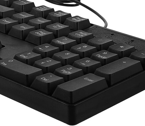 مجموعة لوحة مفاتيح وماوس USB سلكية من Jojofuny مع لوحة مفاتيح رقمية لأجهزة الكمبيوتر المحمول وسطح المكتب، قم بتوصيل وتشغيل مجموعة لوحة مفاتيح وماوس سلكية كاملة الحجم للاستخدام في المكتب والمنزل والمدرسة in Kuwait