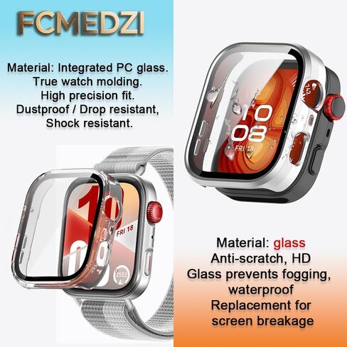 حافظة حماية للشاشة متوافقة مع ساعة Huawei Watch Fit 4، حافظة حماية صلبة شديدة اللمعان لتغطية الشاشة بالكامل (عبوة من 3 قطع) (ليست لهاتف Huawei Fit 4 Pro) in Saudi Arabia