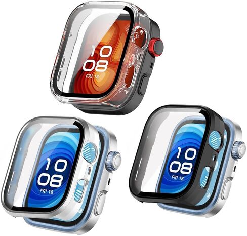 حافظة حماية للشاشة متوافقة مع ساعة Huawei Watch Fit 4، حافظة حماية صلبة شديدة اللمعان لتغطية الشاشة بالكامل (عبوة من 3 قطع) (ليست لهاتف Huawei Fit 4 Pro) in Kuwait