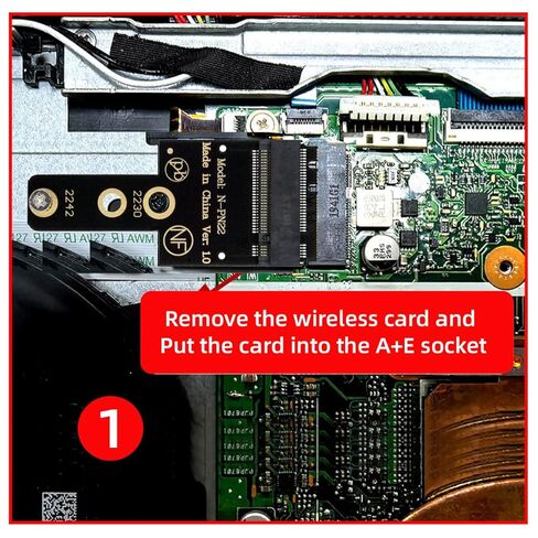 NFHK 2230 NGFF A+E-Key Male to NVME M-Key Female Extension Adapter for Laptop Mainboard SSD 2230 2242 in Saudi Arabia