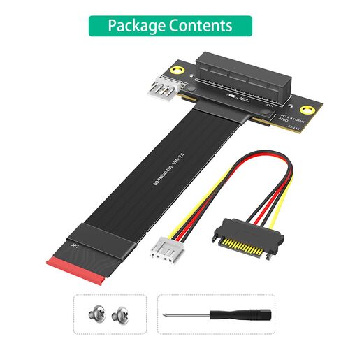 M.2 Key M 4.0 to PCI-e 4.0 4X 90 Degree Adapter Card, Nvme 4.0 to PCI-e PCI-Express 4X Extension Cable in Saudi Arabia