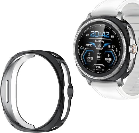 Wugongyan Compatible with Samsung Galaxy Watch 8 Classic 46mm Protector Case Cratch Resistant Flexible TPU Cover Protective Bumper for Galaxy Watch 8 Classic Accessories(Gold, 46mm) in Kuwait